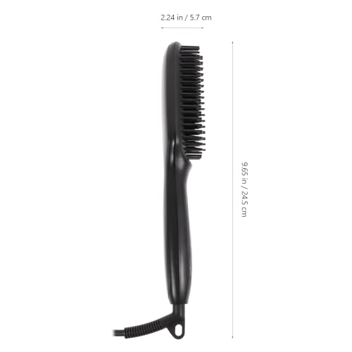 Peine alisador para barba con ajustes de temperatura, elemento calefactor PTC de calentamiento rápido, herramienta para alisar cabello y barba, diseño resistente al calor con dientes estrechos de alta densidad miniatura 5