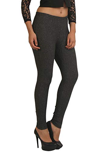 Image of Frenchtrendz Women's Cotton Spandex Jacquard Stretchable Slim Fit Jegging with Back Pockets