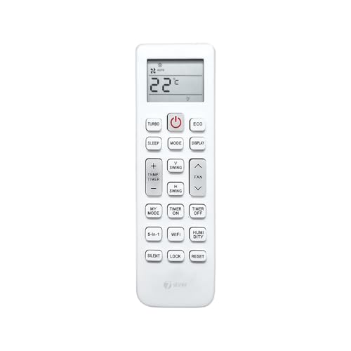 Image of 7SEVEN Compatible with Lloyd AC Remote Control Model 253 Suitable for GLS18I5FWBEW GLS18I3FWAGC 1 1.5 2 Ton Split and Window Air Conditioner - Match Each Key by Key Exactly with Existing AC Remote