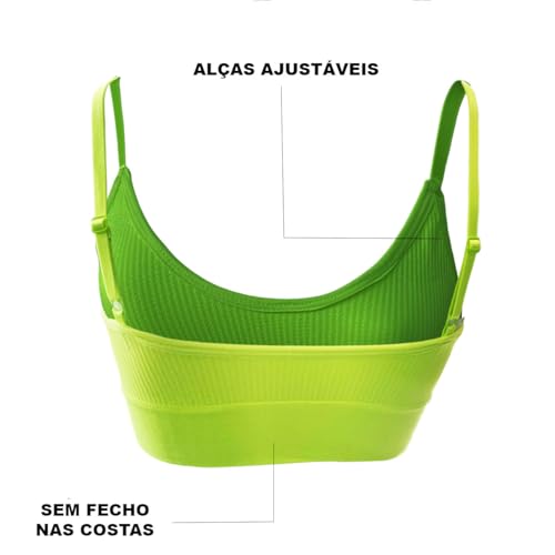 Kit 2 Top Feminino Com Bojo Removível Alça Fina Confortável Liso (BR, Alfa, G, Regular, PRETO/BRANCO