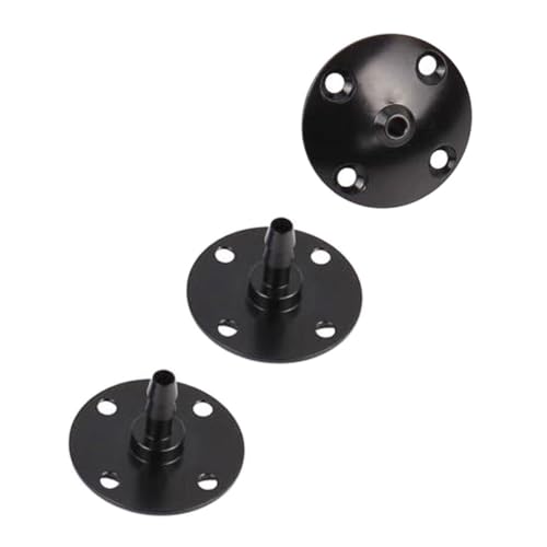 3Pcs RC Plane Fuel Dot Plug Hobby Accessories CNC Aluminum Anodized Round Oil Filler for RC Airplane (Black)