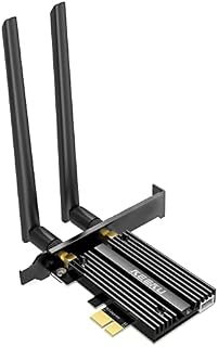 KEEKU WiFi 6 Network Card, PCIE WiFi Card AX1800Mbps Bluetooth 5.2 Heat Sink 802.11AX 2.4Ghz / 5Ghz Wireless Network Wi-Fi 6 Card PCI Express WiFi Adapters Dual Band Antenna for Windows 10 / 11 64-bit