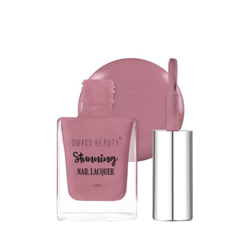 SWISS BEAUTY Stunning Matte Finish Nail Lacquer | Chip Resistant, Quick Drying Nail Paint | Highly Pigmented With High Shine Nail Polish | Shade - Sparking Rose, 10ml