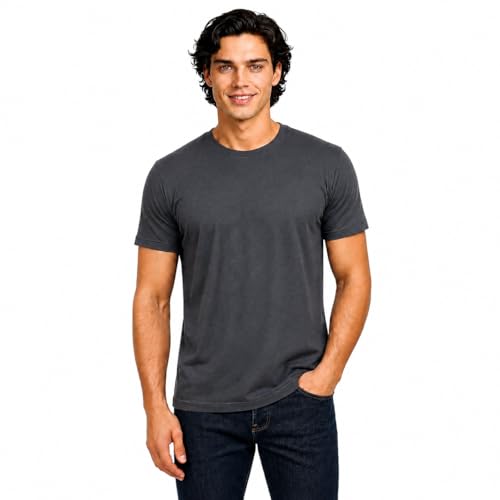 Image of HEELIUM Mens Bamboo Round Neck T-Shirt | Comfortable Tee Casual Fitness & Running Shirt