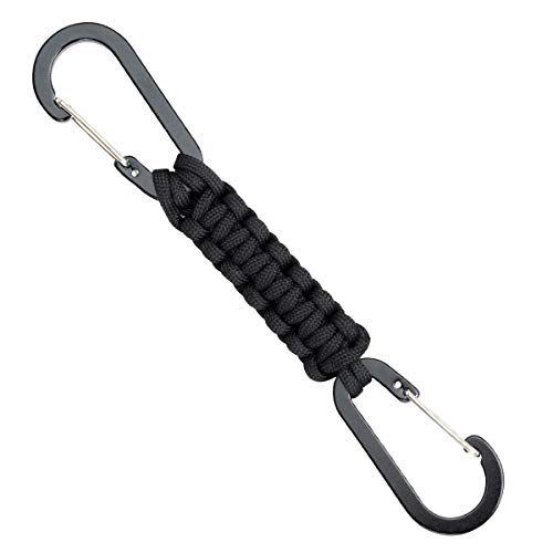 Snap Hook Carabiner Clips, EOTW Carabiner Fence Hook Key Chain Bottle Hanger with Parachute Cord Chain for Travel Backpack Accessories