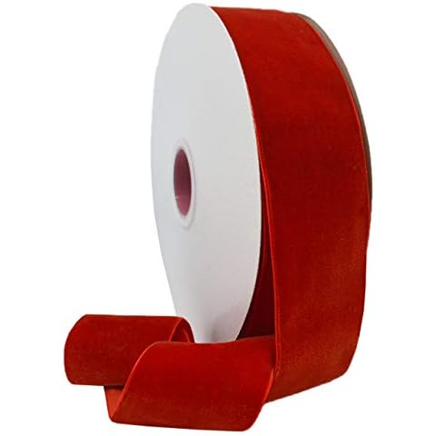 Morex Ribbon Viviana Velvet Ribbon, 2 inch by 20 Yards, Red, 1689.50/20-250 Cover