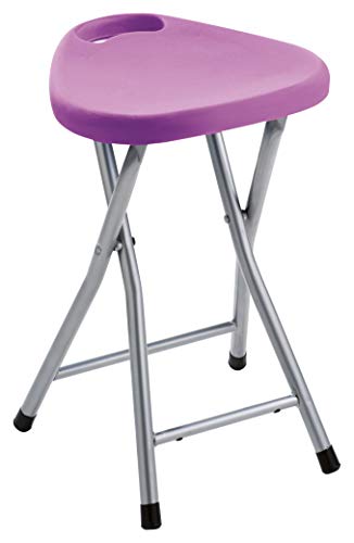 Gedy CO757900300 Taburete Plegable, Lila, 46,5x30x29,3 cm
