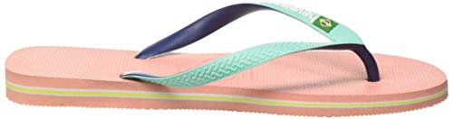 Chinelo Brasil Mix, Havaianas, Adulto Unissex, Rosa/Azul, 41/42