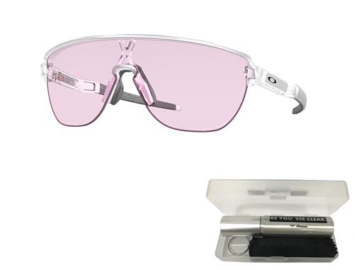 Oakley OO9248A Sunglasses Bundle: OO 9248A 924806 Corridor A Matte Clear Prizm L and Eyewear Cleaning Kit2