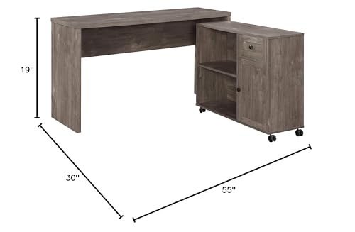 Image of OSP Home Furnishings Waverly Home Office Desk, Scottish Alder