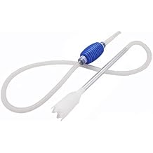 Kisangel 1.5m Aquarium Siphon Vacuum Gravel Fish Tank White Compact Design Easy to Clean
