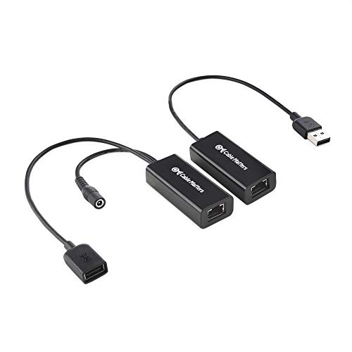 Cable Matters USB Over Ethernet Extender with Power Adapter up to 150 ft - Full USB 2.0 Support for Keyboard, Mouse, Webcam, and More