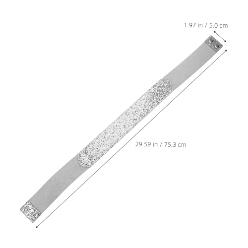 Women Glitter Sequin Adjustable Wide Belt for Dresses and Coats Elastic Waistband for Party and Vintage Outfits Comfortable Fit for Dance and Everyday Wear2
