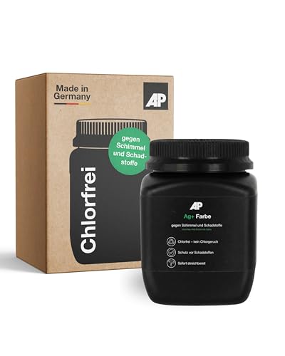 AP Ag+ Anti-Schimmel-Farbe Weiß I 1 L I Chlorfreie Wandfarbe mit Silber-Mikrotechnologie gegen Schimmel I Reinweiß & farbstabil I Präventiver Schimmelschutz für Wand, Bad & Küche