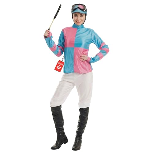 Fun Shack Jockey Costume Jockey Costume Women Horse-Jockey Outfit Halloween Costumes for Women Large