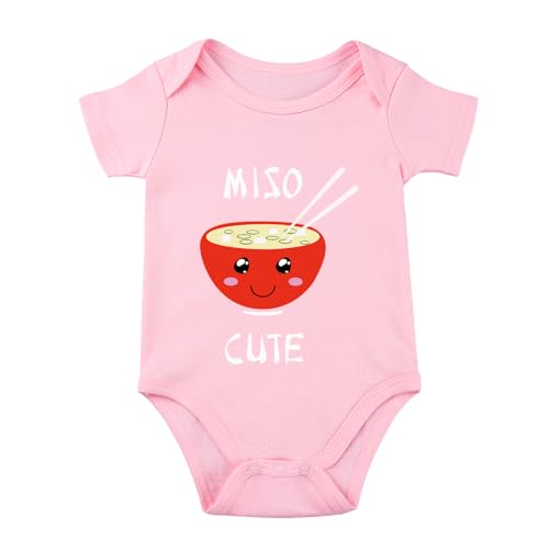 Image of listery Funny Baby Clothes Miso Cute Bodysuit Miso Cute Infant Baby Anime Newborn Unisex Romper