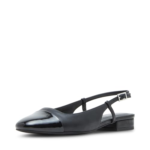 Madden Girl Women's Cameo Ballet Flat, Black/Black, 8