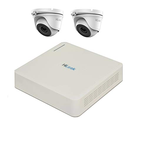 HILOOK CCTV-Sicherheitssystem, 4 Kanäle, DVR, 500 GB, HDD, 2 x Dome-Kamera für den Außenbereich