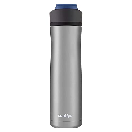 Image of Contigo Ashland Chill 2.0, 24oz., Stainless Steel Water Bottle with AUTOSPOUT Lid, Steel /Blue Corn