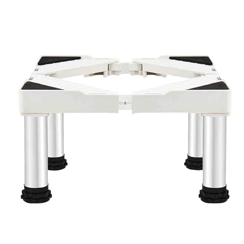 Base Ajustable para electrodomésticos con 4 Patas Resistentes, Soporte Multifuncional para Secadora y refrigerador, Longitud Ajustable de 50 a 75 cm,