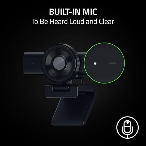 Image of Razer Kiyo V2 X Streaming Webcam: 1440p 60 FPS - Auto Focus - Built-in Microphone - Wide Angle Lense - Integrated Privacy Shutter - Works with OBS, Xsplit, Streamlabs, Discord, Zoom, Teams - Black