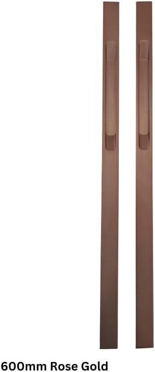 Conceal Handle | Gold | Black | Grey | Rose Gold | SS | Set of 2 Piece of Slider Handle Blasting Finish (600mm, Gold)