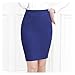 Produktbild HenShiXin Damen Feste Karriere Lange Abschnitte Paket Hüfte Rock Rock Intensivieren Leder (Color : Navy Blue, Size : L)