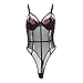 Generic Set di Biancheria Intima con Anello in Acciaio con Cintura prospettica in Pizzo Sexy da Donna Scaffalature per Armadio Interno (Black, M)