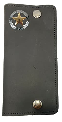 Custom Texas Ranger Long Black Chain Wallet. MADE IN USA