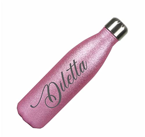 Generico Borraccia personalizzabile modello glitter termica in acciaio...