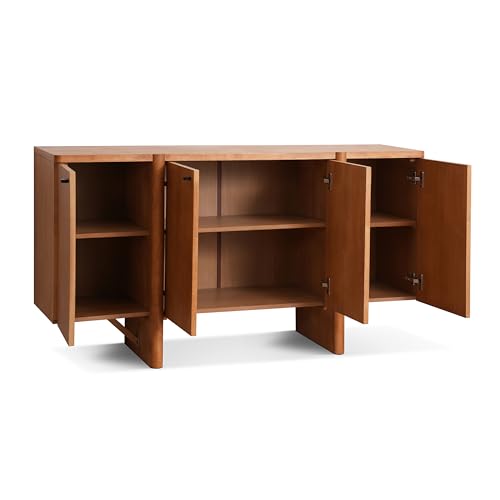 Christopher Knight Home Austen Retro Minimalist Wooden Storage Sideboard, Living Room Cupboard with Shelves, Dining Room/Kitchen Buffet Cabinet, Entryway Display Table, Home Office Credenza, Brown by Christopher Knight Home - Image 7