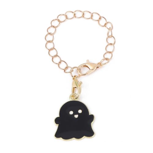 2 Inch Black Enamel Ghost Charm Chain for Halloween Tumbler Cup Decors - image 1