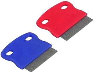 Hair Combs Comb For Head Lice, Nit & Egg Removal With Long Fine Metal pack of 2