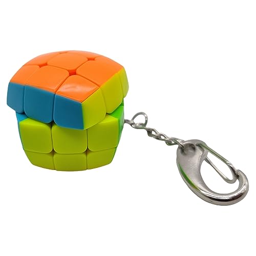 Image of Hawkister QiYi Mini 3x3 Keychain Cube Bun Shape Stickerless 3CM Keyring Magic Cube Puzzle