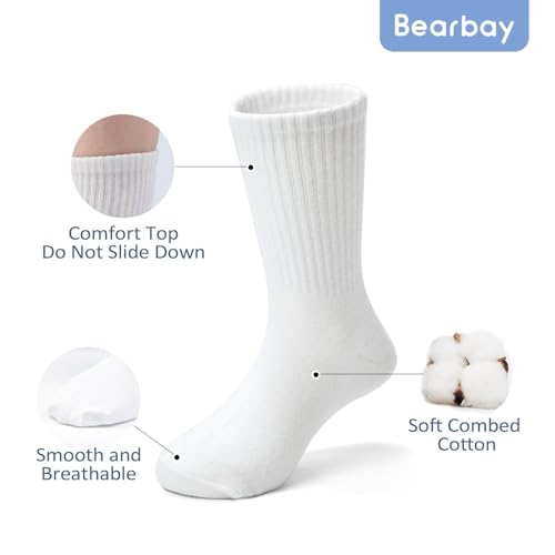 Image of Toddler Non Slip Cotton Crew Socks with Grips for Baby Boys Girls