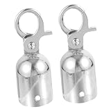 Gadpiparty Accesorios para Cuerdas de Terraza Tope de de Cuerda Gancho a Presión de Metal Instalación sin Herramientas Uso Centros Comerciales 2 Piezas