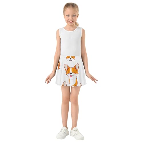 Cute Cartoon Dogs Girls' Shorts Athletic Skorts Tennis Skirts Toddler Dance Butterfly 3t3