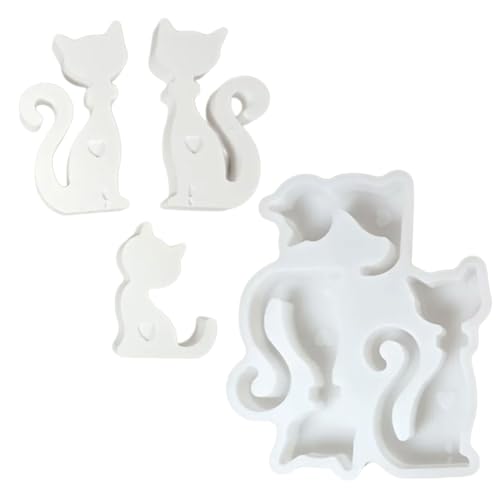 石鹸キャンディーケーキフォンダンチョコレートエポキシ樹脂シリコン型を作るための猫の置物シリコーン型