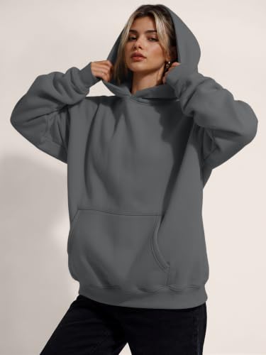 Image of Trendy Queen Women Oversized Hoodies Fall Outfits | Gentle Skin Feel, Aesthetic Drop Shoulder, Large Kangaroo Pocket, Seamless Daily Outfit Match