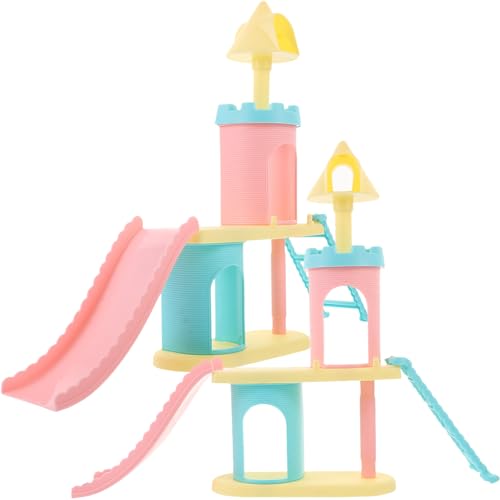 Mini Toboggan pour Maison de Poupée en Plastique Coloré - Lot de 2