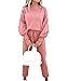 OADOBKICE Monos Mujer Mono Talla Grande Para Mujer Arriba Y Abajo Sudadera Mujer 2Pcs Traje Deportivo Mujer Pantalón Jogger Holgado Mono Deportivo Mujer Chándal Casual Mujer Monos Mujer Rosado S