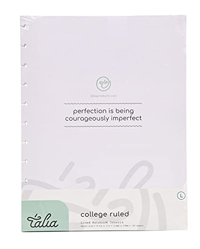 Talia Discbound Notebook Refills (Letter (8.5in x 11in), College Ruled)