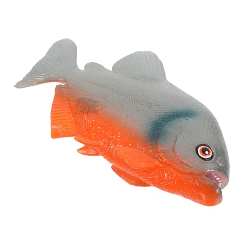 BESPORTBLE Estático de Piraña de Plástico Sólido Simulación Realista de Pez Compacto para Decoración y Juguete Educativo