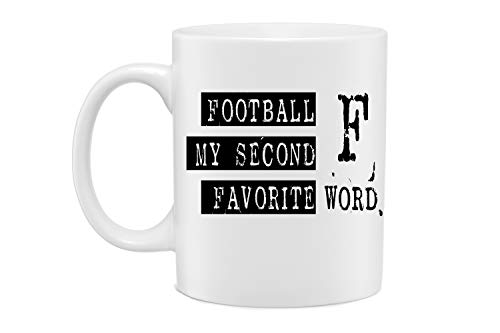 Football My Second Favorite F Word - Funny Football Mug - 11 Oz Coffee Mug - Great Gift For Football Fans, Wife, Husband, Mom, Dad, Co-Worker, Boss, Teachers Friends By Mad Ink Fashions #TOP1