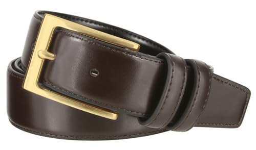 Men's Belt Classic Genuine Leather Smooth Dress Belt 1-3/8"(35mm) Wide2