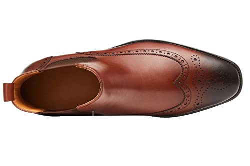 Image of Santimon Men's Chelsea Boots Leather Formal Dress Boots For Men Business Casual Wingtip Ankle Boots