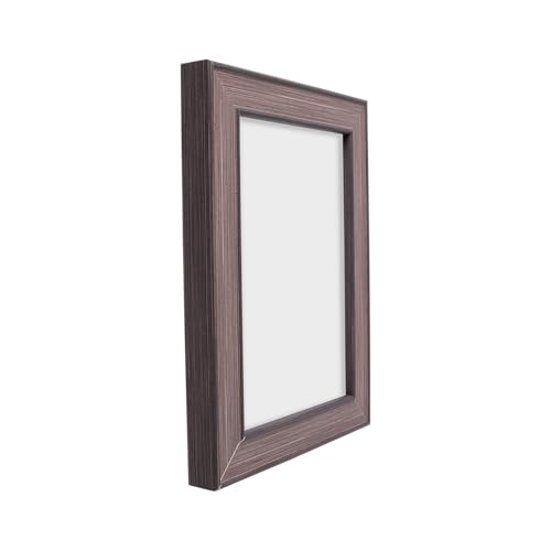 Image of GOLDEN PEACOCK Set of 2 5x7 Inch Photo Frames - Classic Dark Brown Wood Finish | Premium Wall Hanging & Tabletop Picture Frames for Home Decor & Gifting