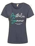 roadsign australia rucksack Normal geschnitten ROADSIGN Australia Damen T-Shirt mit sommerlichem Print anthrazit  3XL
