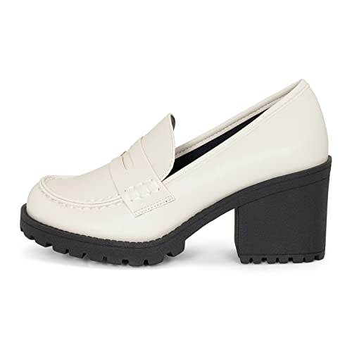 Chariot & Co Womens Platform Mary Janes Loafer Heels Ankle Strap Pumps | Chunky Pumps | Coquette Y2K Cosplay Ready Blast