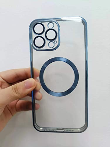 Luxury Plating Clear Magnetic Wireless Charge Case for iPhone 14 Series Soft Silicone Cover (iPhone 14 Pro)